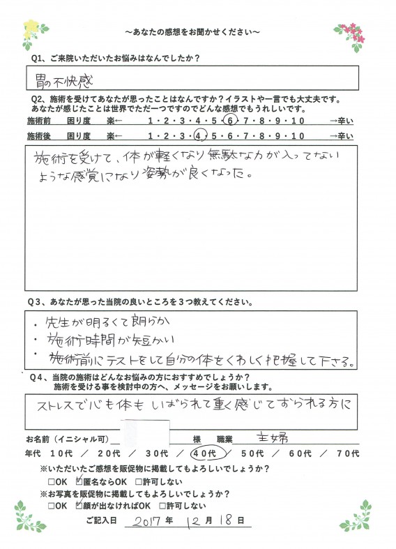 アンケート用紙
