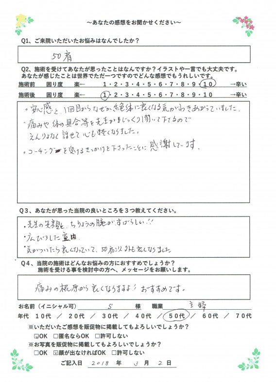 アンケート用紙
