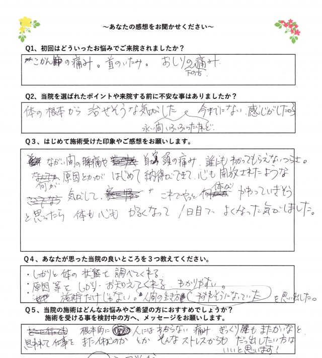 アンケート用紙