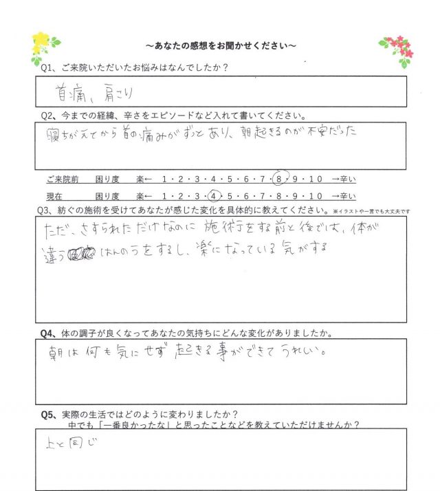 アンケート用紙