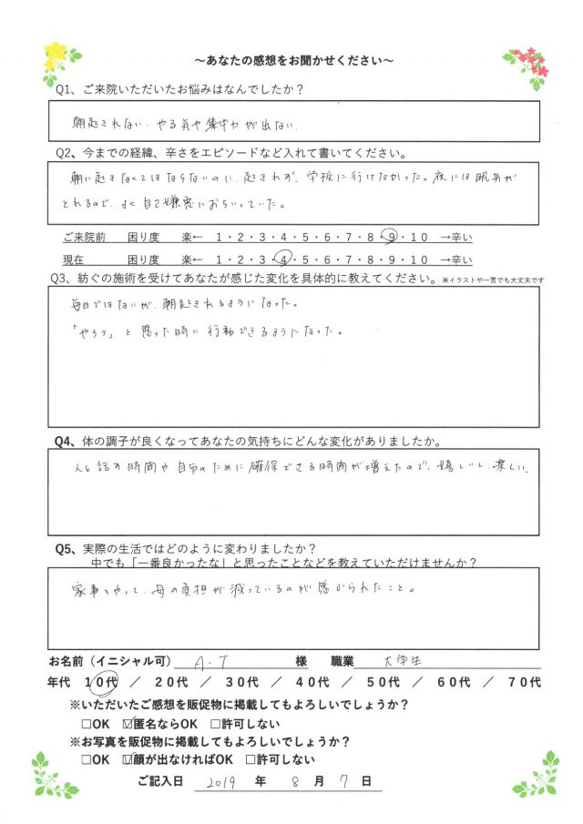 アンケート用紙