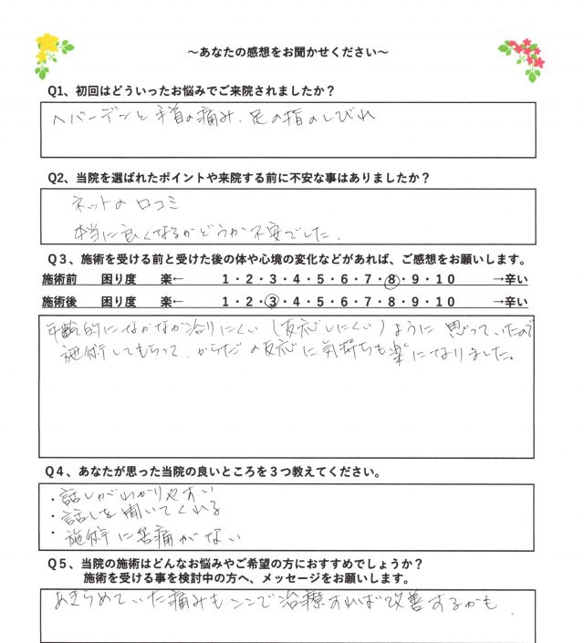 アンケート用紙