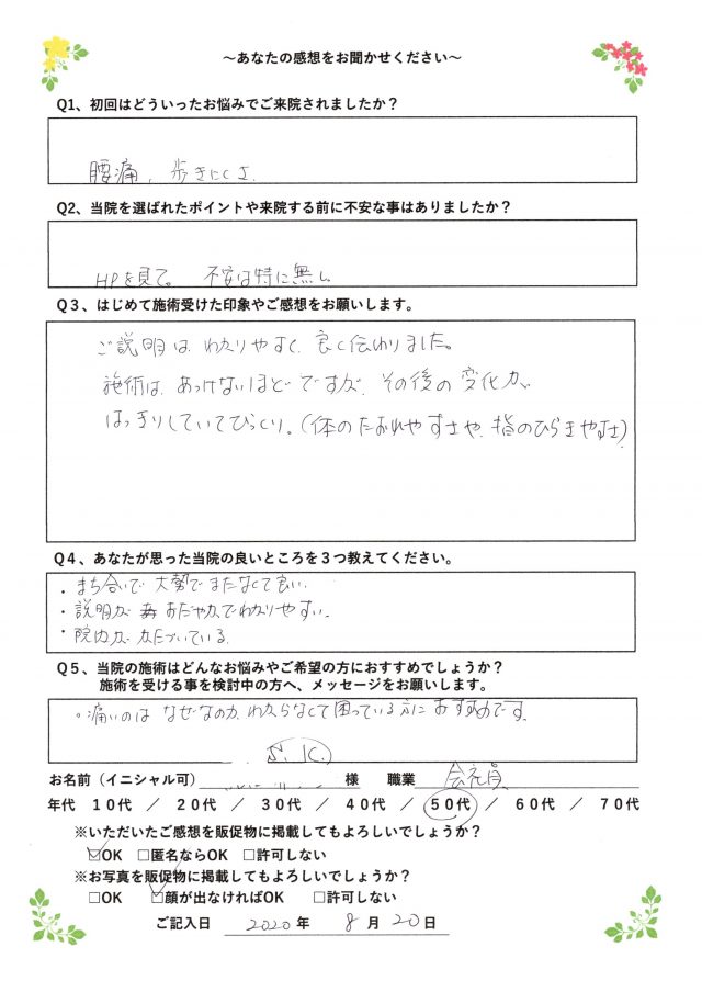 アンケート用紙