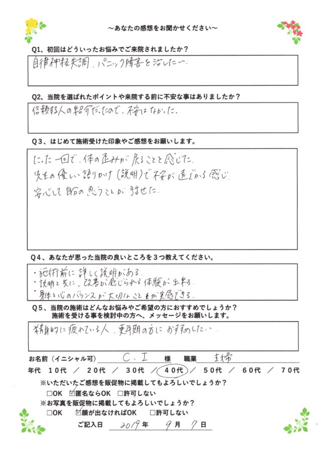 アンケート用紙