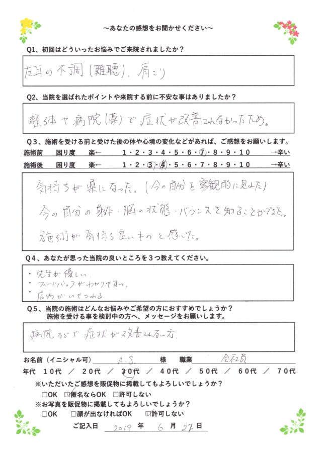 アンケート用紙