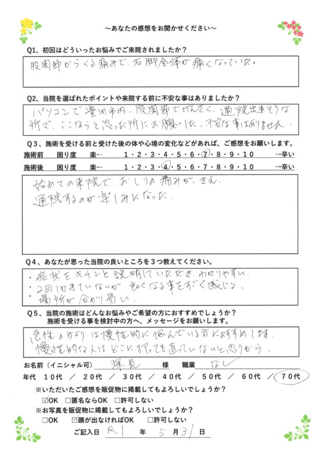アンケート用紙