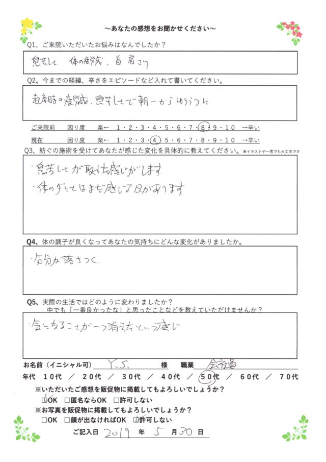 アンケート用紙