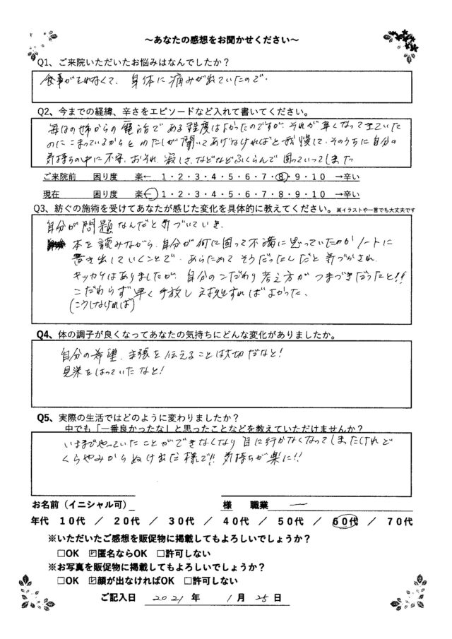 アンケート用紙