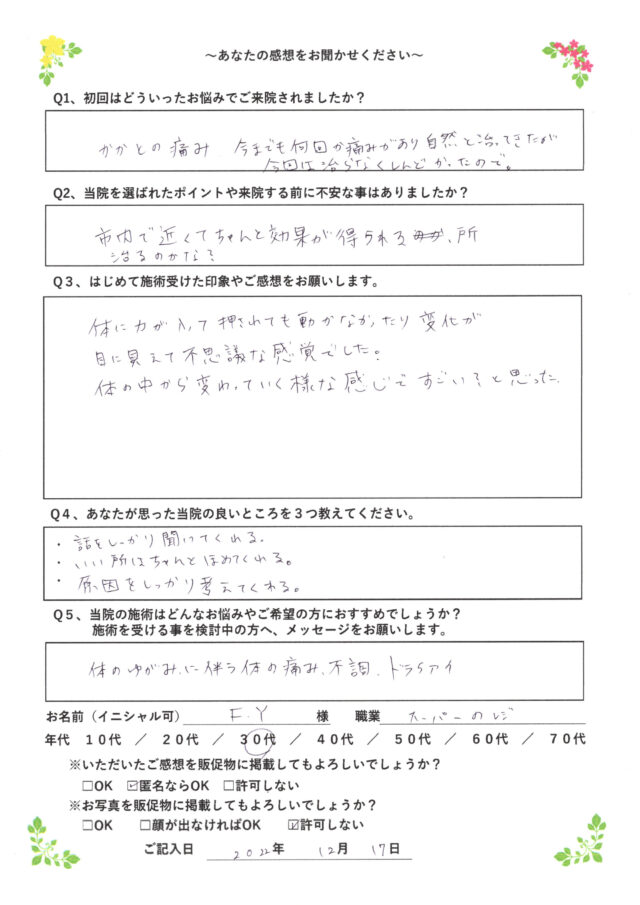 アンケート用紙